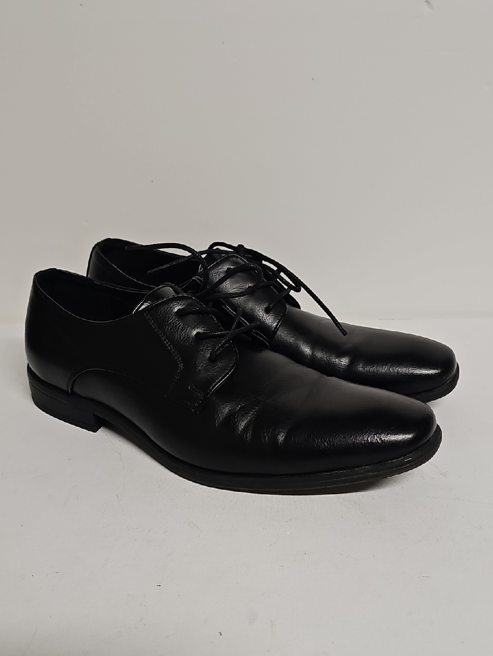 Bravo King-1 Black Leather Dress Shoes 9.5M Lace Up Formal Mens